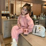【90-160】セットアップ 女の子 ファスナー スポーツ フード付き - 画像 (7)