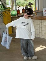 【90-160】長袖Tシャツ 男の子 カジュアル クール 重ね着風 - 画像 (9)