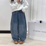 【100-170】パンツ 女の子 デニム カジュアル 合わせやすい - 画像 (7)