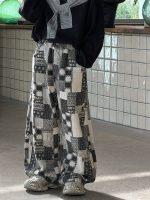 【90-160】ズボン 配色 チェック柄 切り替え ゆったり 男の子 - 画像 (4)