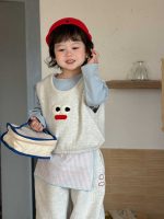 【73-110】二点セット ベスト+ズボン 韓国風 カジュアル 男の子 - 画像 (7)