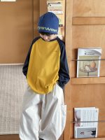 【90-160】Tシャツ 配色 切り替え プリント カジュアル 男の子 - 画像 (4)