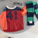 【80-130】長袖Tシャツ 女の子 配色切り替え トレンド - 画像 (7)