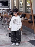 【90-160】トレーナー ラウンドネック 長袖 プリント 男の子 - 画像 (2)