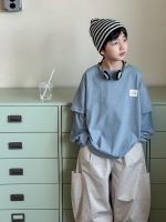 【90-160】Tシャツ フェイク 切り替え 長袖 合わせやすい 男の子 - 画像 (4)