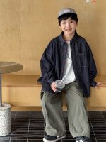 【90-160】シャツ 男の子 デニム 合わせやすい ファッション - 画像 (4)