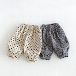 【80-130】パンツ 男の子 ドットorレオパード コーデュロイ