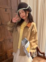 【100-160】アウター 女の子 折り襟 ファスナー カジュアル - 画像 (5)