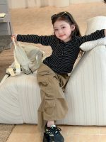 【100-170】トップス 女の子 フード付き ボーダー柄 カジュアル - 画像 (5)