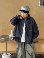 【90-160】シャツ 男の子 デニム 合わせやすい ファッション