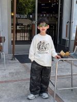 【90-160】トレーナー ラウンドネック 長袖 プリント 男の子 - 画像 (6)