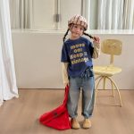 【80-130】長袖Tシャツ 女の子 レイヤード 英字 - 画像 (4)