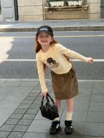 【90-150】長袖Tシャツ 女の子 着回しやすい シンプル カートゥーン - 画像 (13)