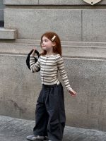 【90-150】ストレートパンツ 女の子 アメカジ風 コットン 合わせやすい - 画像 (12)