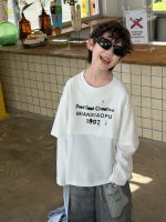 【90-160】長袖Tシャツ 男の子 カジュアル クール 重ね着風 - 画像 (3)