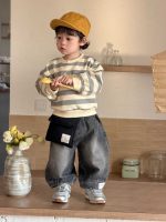 【73-110】パーカー ラウンドネック 長袖 ストライブ シンプル 男の子 - 画像 (6)