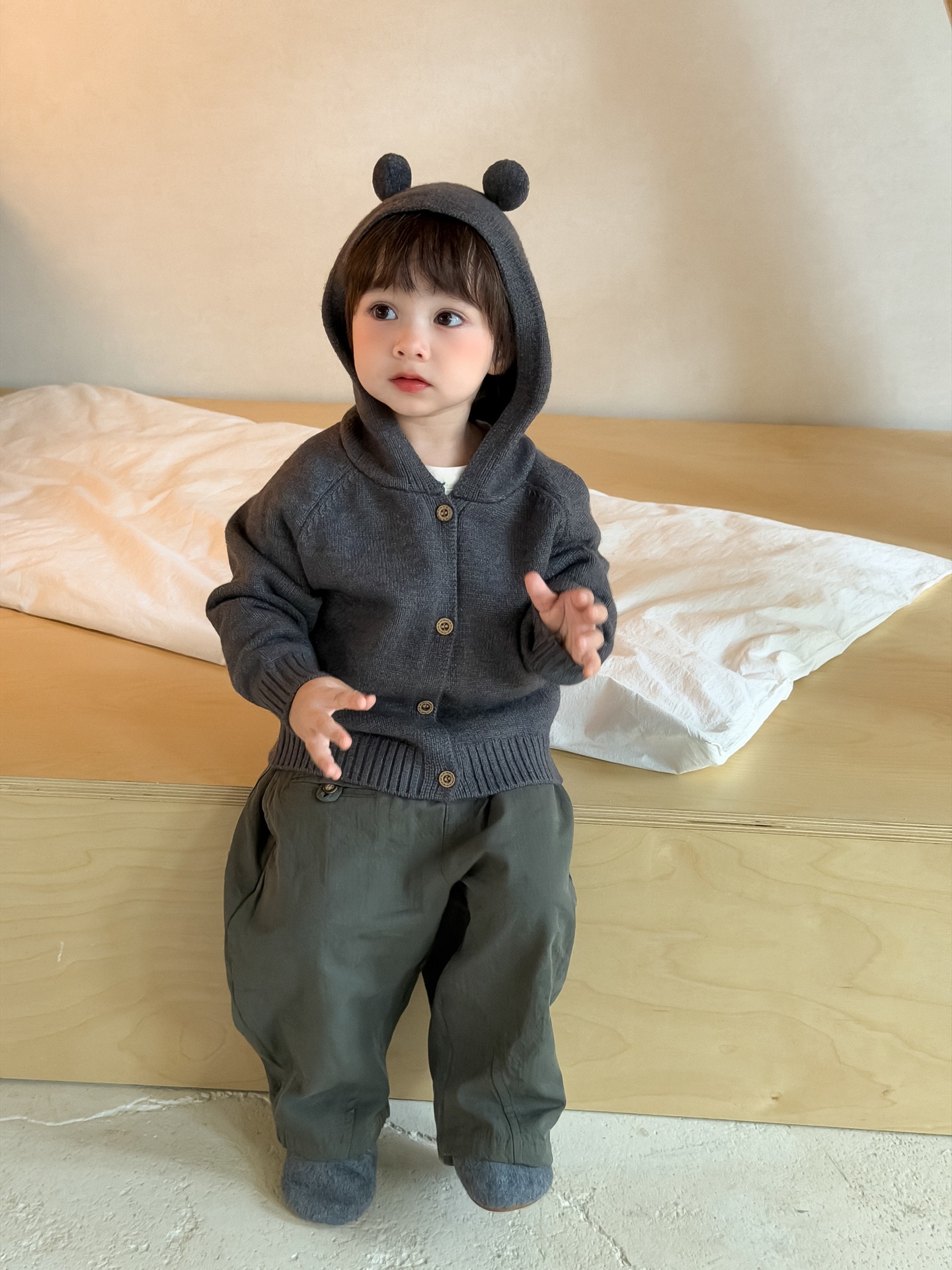O1CN01fa9R5le7IwJ2vHAO_985232078-0-cib.jpg 【73-110】アウター Tシャツ ズボン フード付き ニット プリント 男の子 - 画像 (1)