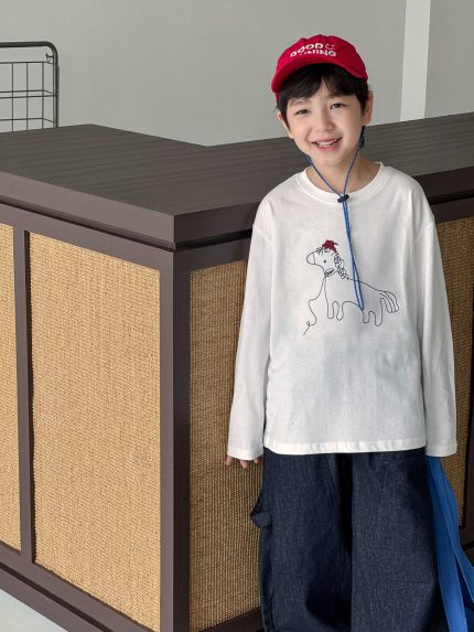 【90-160】長袖Ｔシャツ 男の子 プリント カートゥーン かわいい