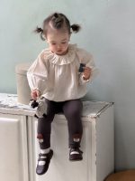 【73-110】トップス 無地 折り襟 フリル ゆったり 女の子 - 画像 (6)