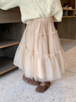 【90-160】スカート 女の子 ふんわり ガーリー チュール ミモレ丈 - 画像 (14)