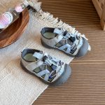 【23-32】シューズ キッズ つま先カバー付き サンダル 通気性拔群 - 画像 (3)