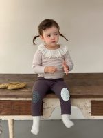 【73-110】トップス レギンス 無地 フリル 長袖 女の子 - 画像 (3)