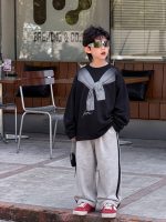 【90-160】ズボン 配色 ストライプ ゆったり 男の子 - 画像 (5)