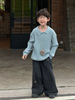 【90-160】ズボン  カジュアル ゆったり 無地 着やすい 男の子 - 画像 (6)