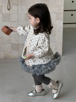 【80-130】花柄 アウター 長袖 トップス スカート レギンス カワイイ 女の子 - 画像 (4)
