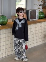 【90-160】ズボン 配色 チェック柄 切り替え ゆったり 男の子 - 画像 (6)