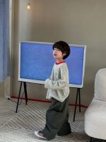 【90-140】長袖Tシャツ キッズ ボーダー柄 カジュアル 着せやすい - 画像 (13)