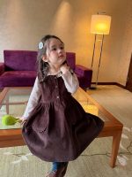 【90-140】ワンピース インナー 女の子 コーデュロイ ガーリー - 画像 (14)