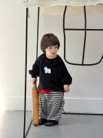 【73-110】パーカー ズボン ラウンドネック ストライブ 男の子 - 画像 (5)