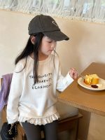 【100-170】長袖Ｔシャツ 女の子 レイヤード 英字 ゆったり - 画像 (3)