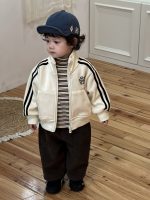 【73-110】アウター ファスナー フード付き ストライブ 男の子 - 画像 (5)