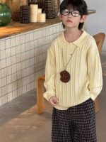 【90-160】セーター 折り襟 韓国風 カジュアル ゆったり 長袖 男の子 - 画像 (3)