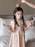 【100-150】ワンピース 女の子 花柄 レース スウィート - 画像 (2)