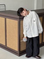 【90-160】シャツ 男の子 刺繍 シンプル 合わせやすい - 画像 (3)