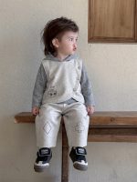 【73-130】ベストorセットアップ 男の子 フード付き 韓国風 - 画像 (3)