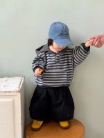【73-110】パーカー ズボン フード付き ストライブ 男の子 - 画像 (4)