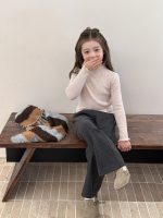 【90-160】長袖インナー 女の子 フリルハイネック 柔らか - 画像 (14)