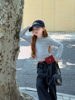 【90-150】長袖Tシャツ 女の子 シンプル アルファベット スリムシルエット - 画像 (16)