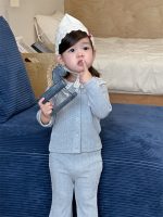 【73-110】二点セット カーディガン ズボン フリル シンプル カワイイ 女の子 - 画像 (5)