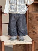 【73-110】ベスト Tシャツ ズボン チェック柄 プリント デニム 男の子 - 画像 (9)