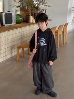 【90-160】パーカー フード付き プリント ゆったり カジュアル 男の子 - 画像 (3)