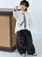 【100-150】Tシャツ ラウンドネック プリント 長袖 男の子 - 画像 (5)