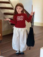 【90-150】カーブパンツ 女の子 おしゃれ フリル付き カジュアル - 画像 (6)