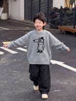 【90-160】セーター ラウンドネック 長袖 ゆったり 男の子 - 画像 (3)