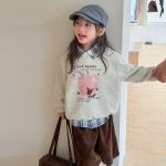 【100-170】トレーナー 女の子 プリント カートゥーン カジュアル - 画像 (10)