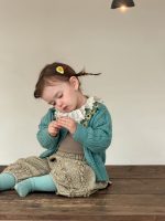 【73-110】カーディガン トップス ズボン ニット 花柄 女の子 - 画像 (8)